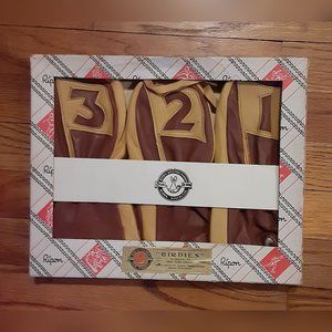 VTG Leather Golf Club Head Covers New In Box by Ripon Knitting Works 1940-1945